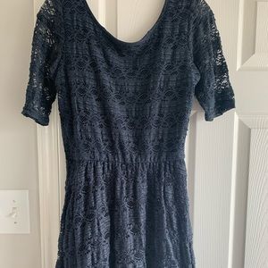 Navy blue lace dress
